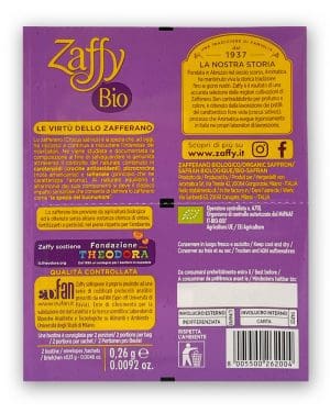 Zafferano Biologico Zaffy lavorato in Italia