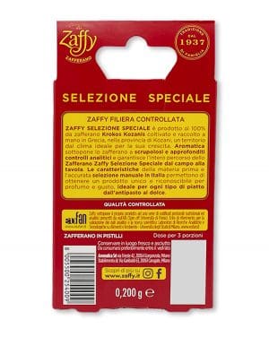 Zafferano in pistilli filiera controllata